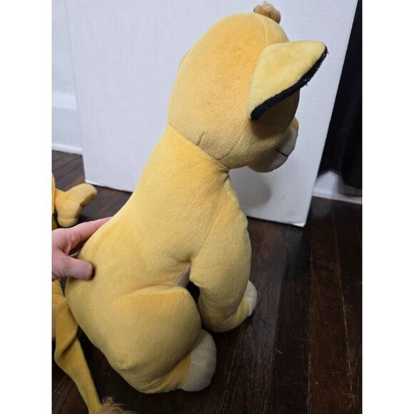 Vintage Disney Hasbro 2002 The Lion King Simba Plush 20" Set of 2 large - Picture 10 of 16